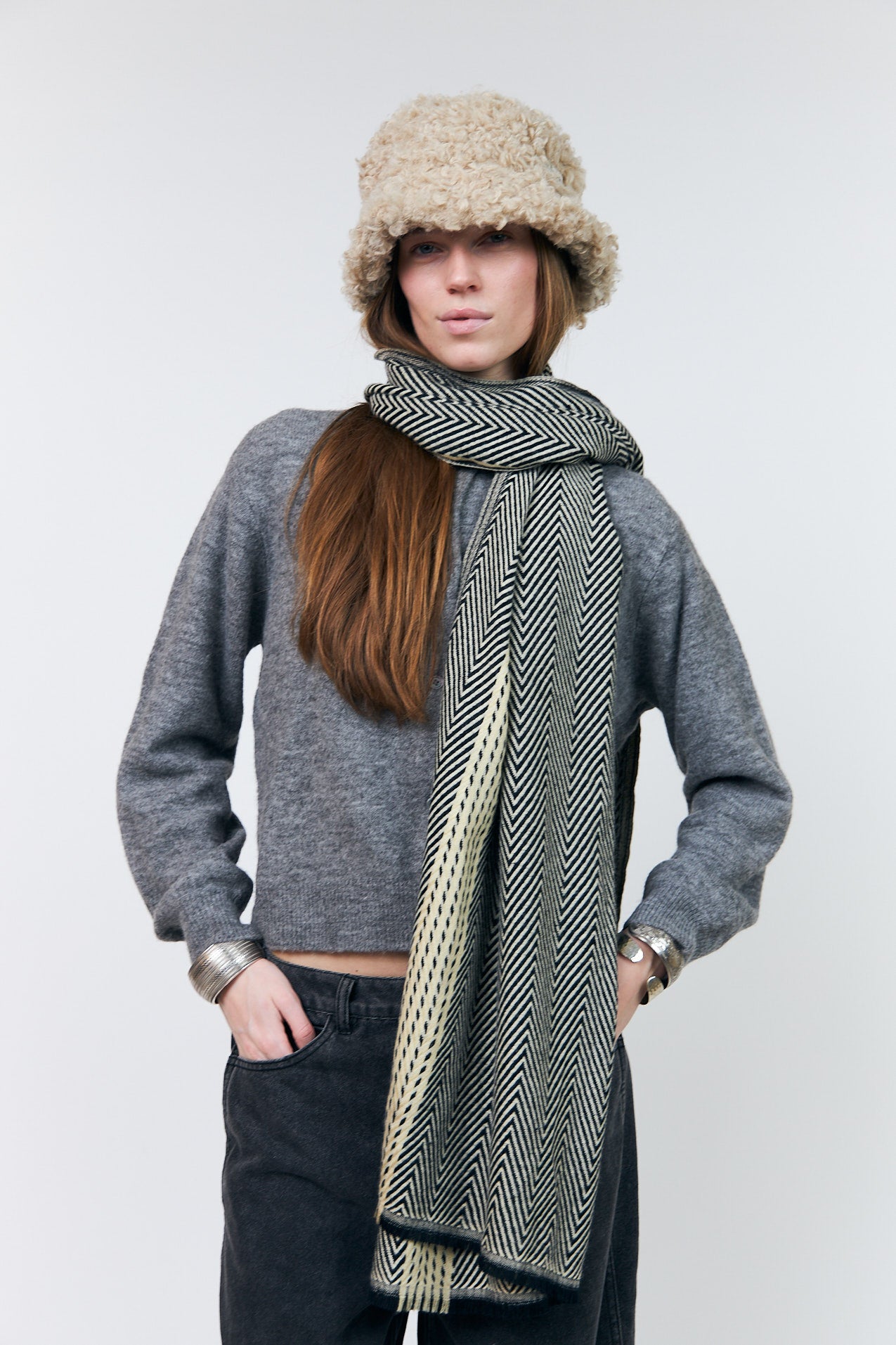 Lollys Laundry MarjaLL Tørklæde Accessories Creme