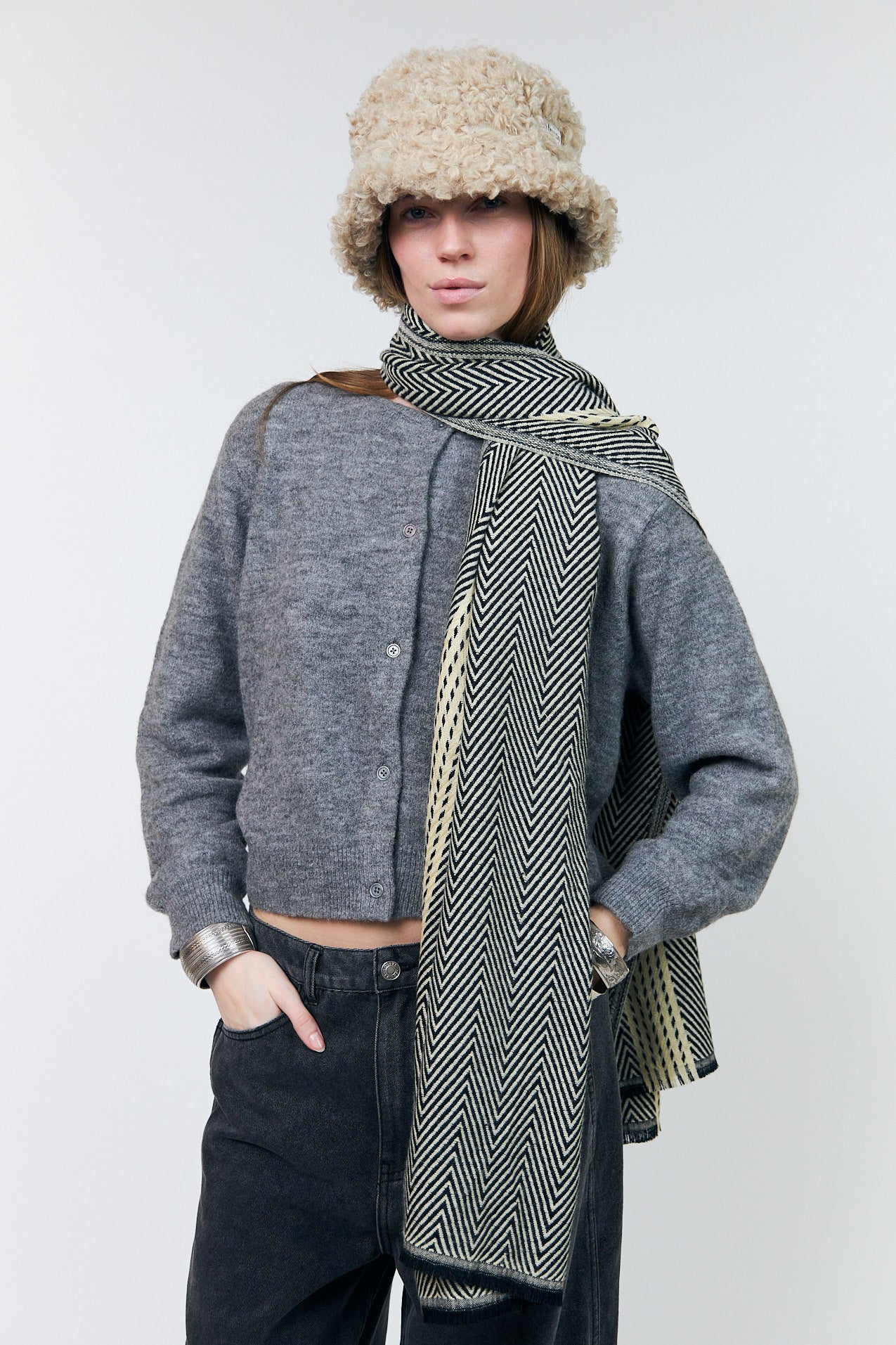 Lollys Laundry MarjaLL Tørklæde Accessories Creme