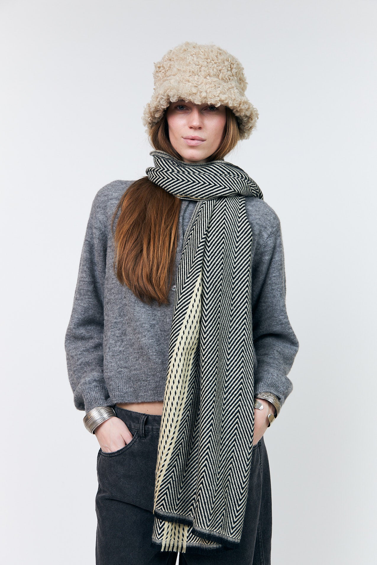 Lollys Laundry MarjaLL Tørklæde Accessories Creme