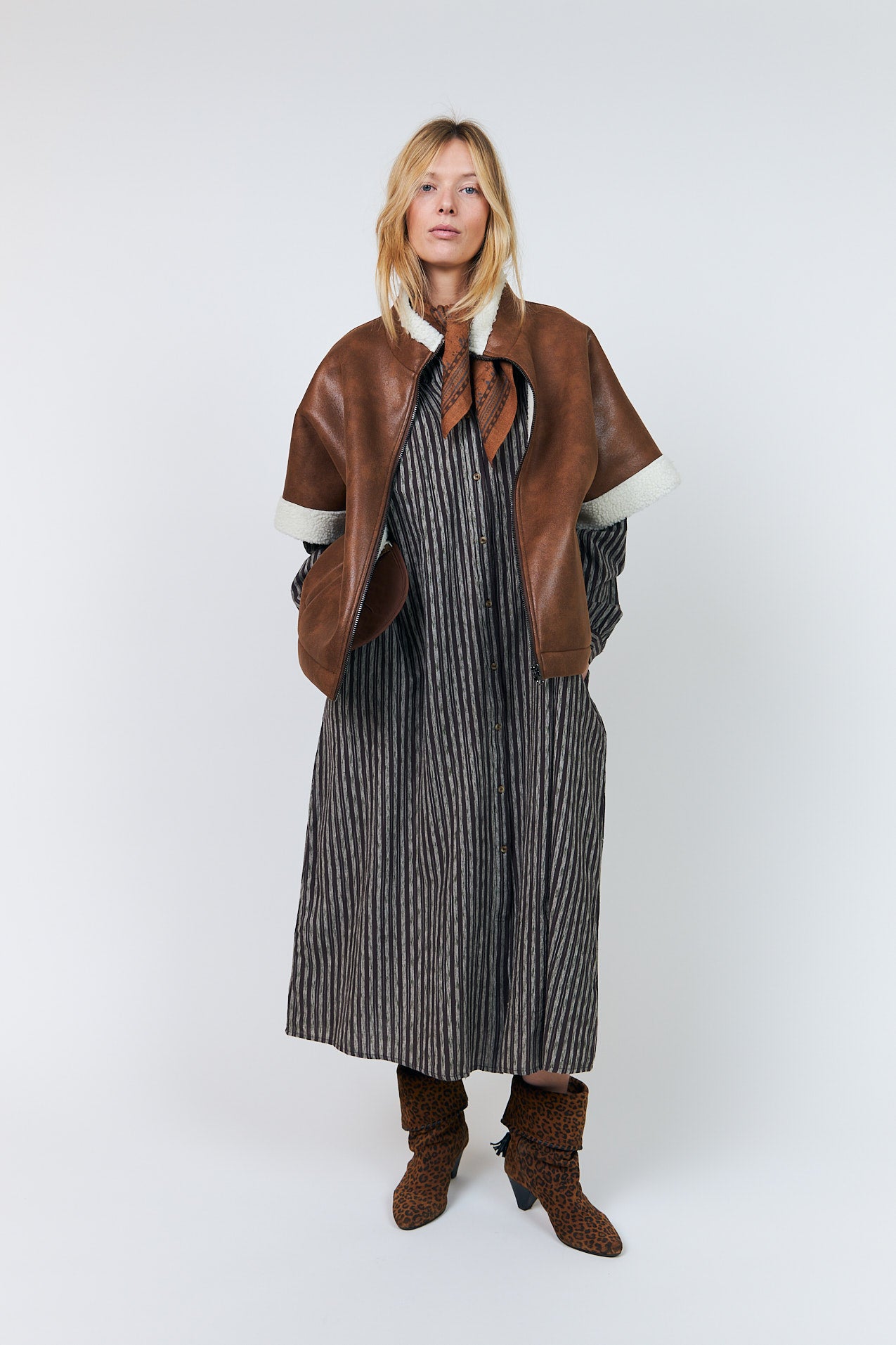 Lollys Laundry MaseLL Tørklæde scarf Rustbrun