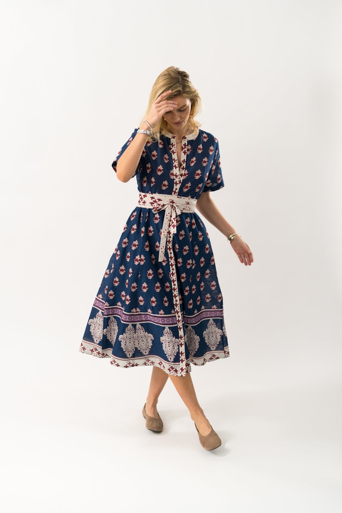 Lollys Laundry MataLL Midi Kjole Dress Mørkeblå