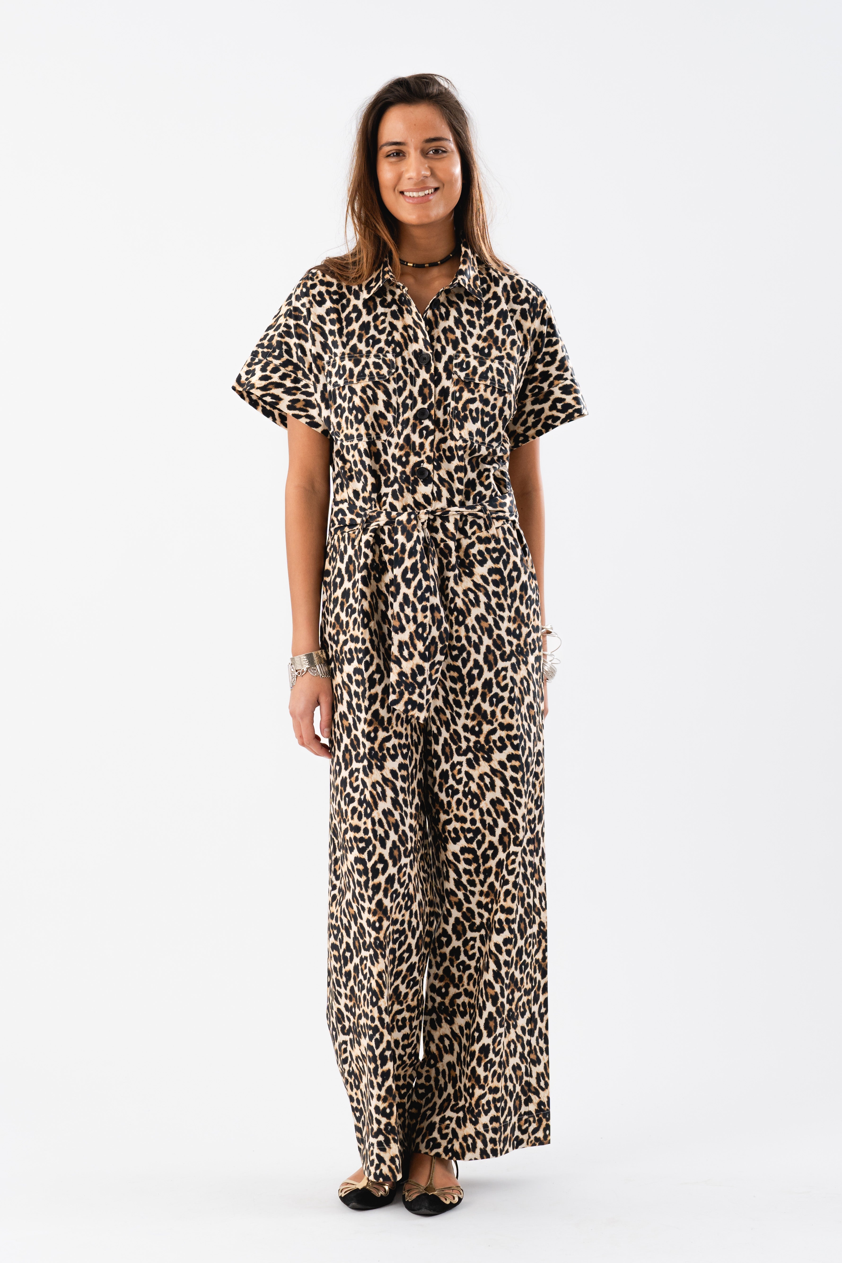 Lollys Laundry MathildeLL  Jumpsuit SS Jumpsuit 72 Leopard Print