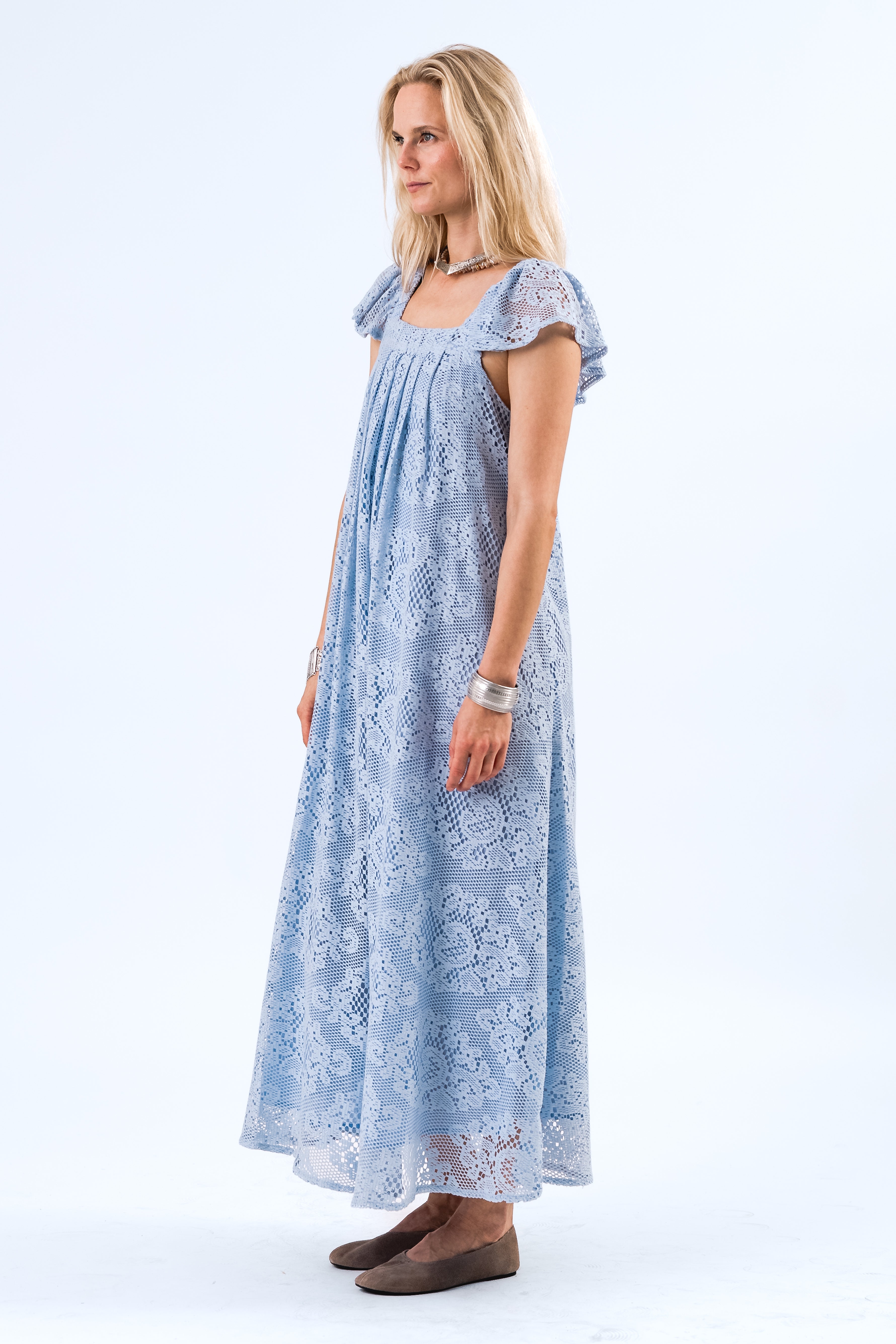 Lollys Laundry MilanLL Midi DressSL Dress 29 Dusty Blue