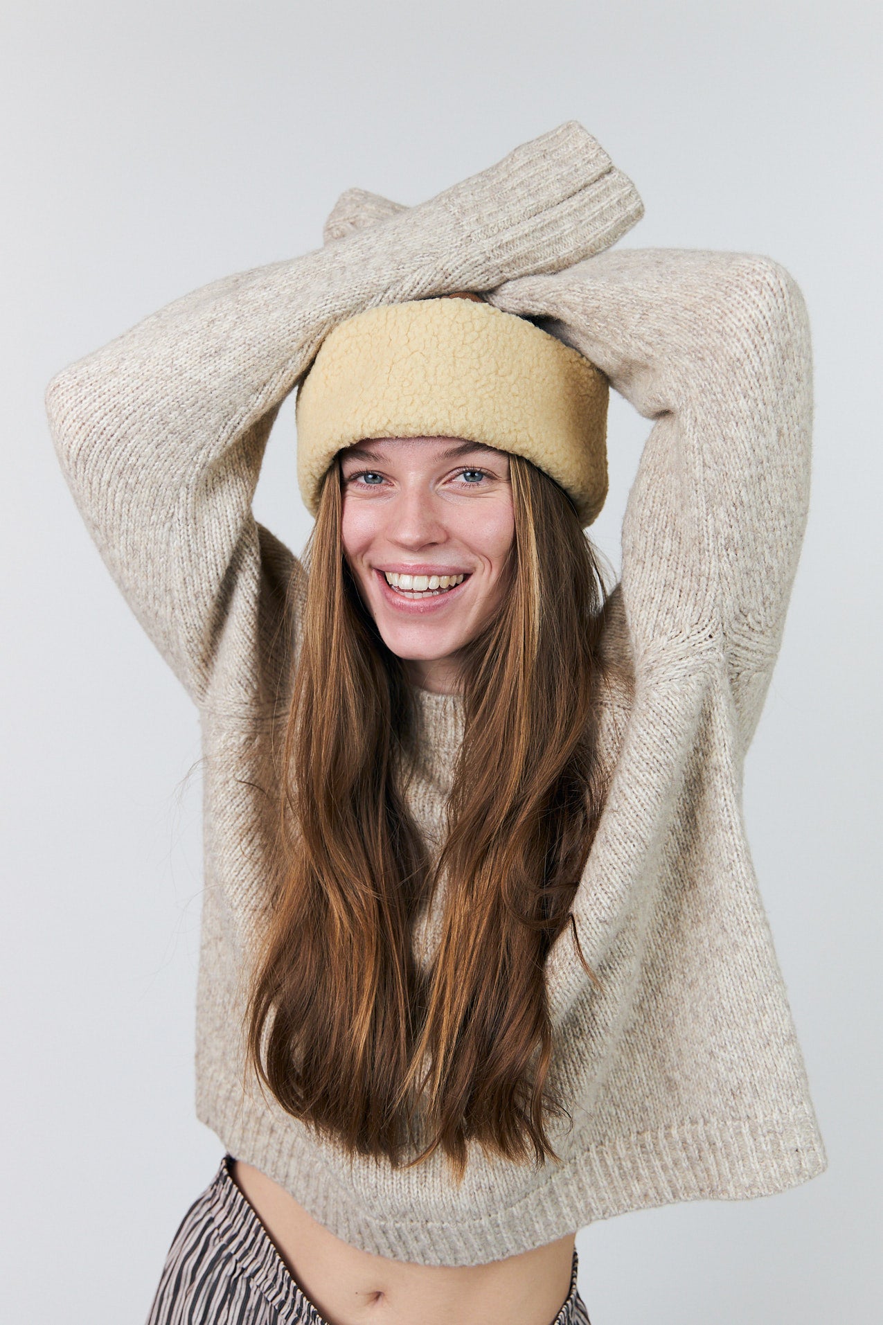 Lollys Laundry MinaLL Striktrøje Jumper Creme