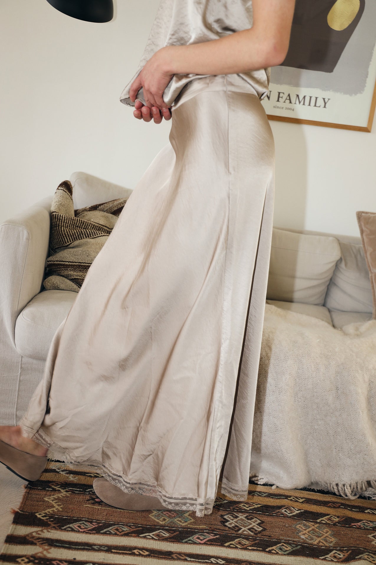 MioLL Midi Nederdel - Beige