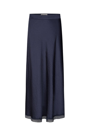 Lollys Laundry MioLL Midi Nederdel Skirt Mørkeblå