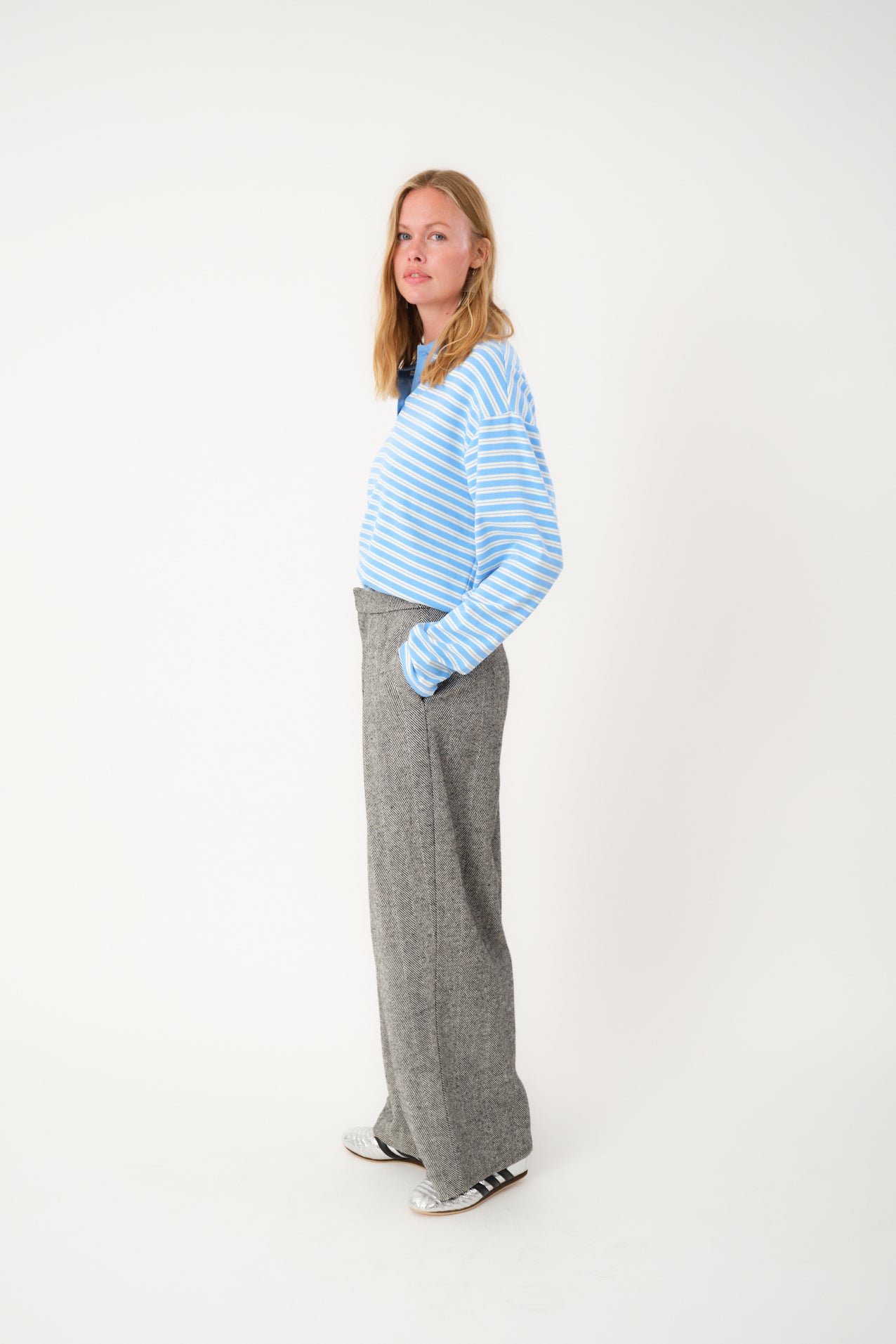 Lollys Laundry MobyLL Polo Sweatshirt 22 Light Blue