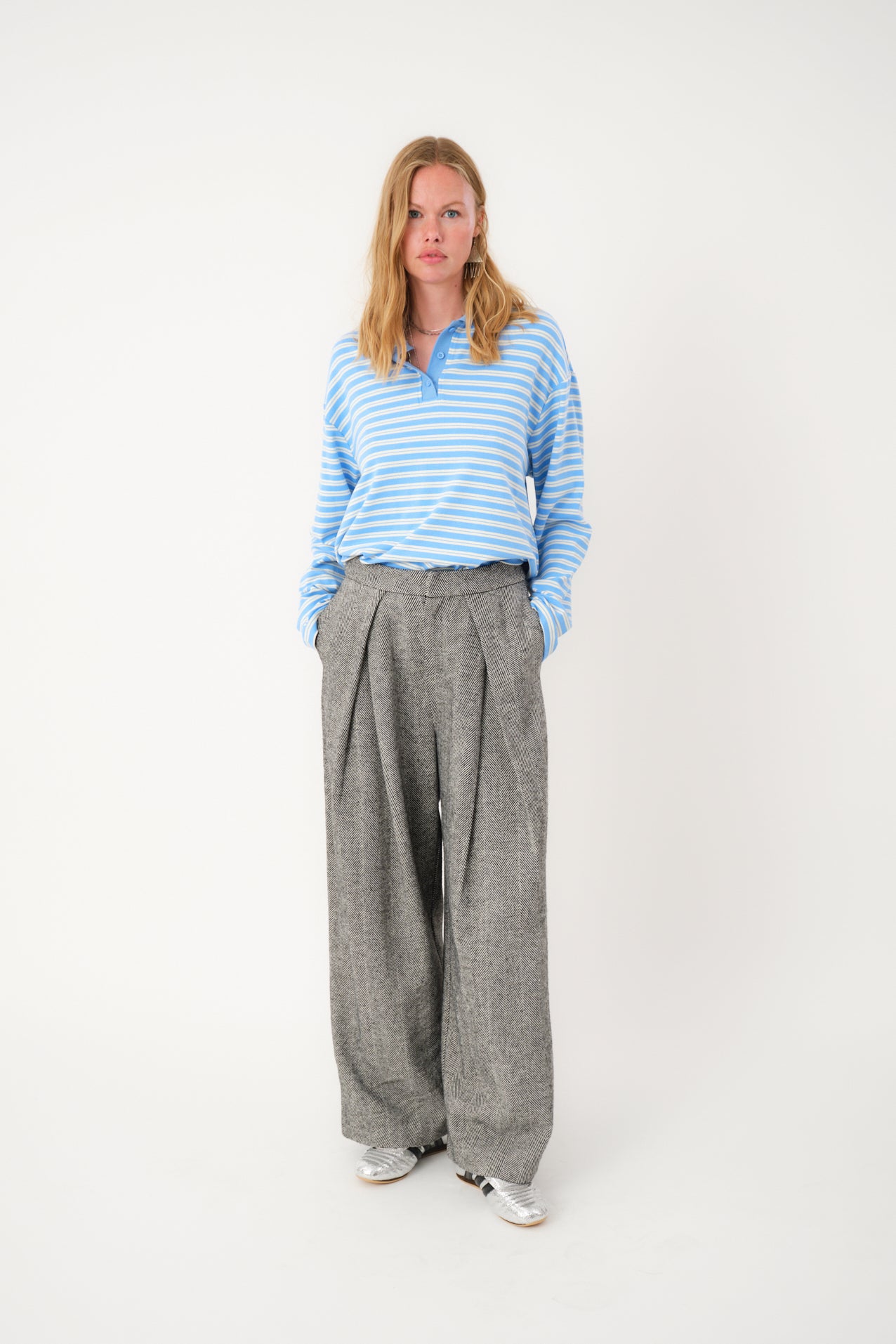 Lollys Laundry MobyLL Polo Sweatshirt 22 Light Blue
