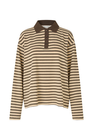 Lollys Laundry MobyLL Polo T-Shirt Sweatshirt Mørkebrun