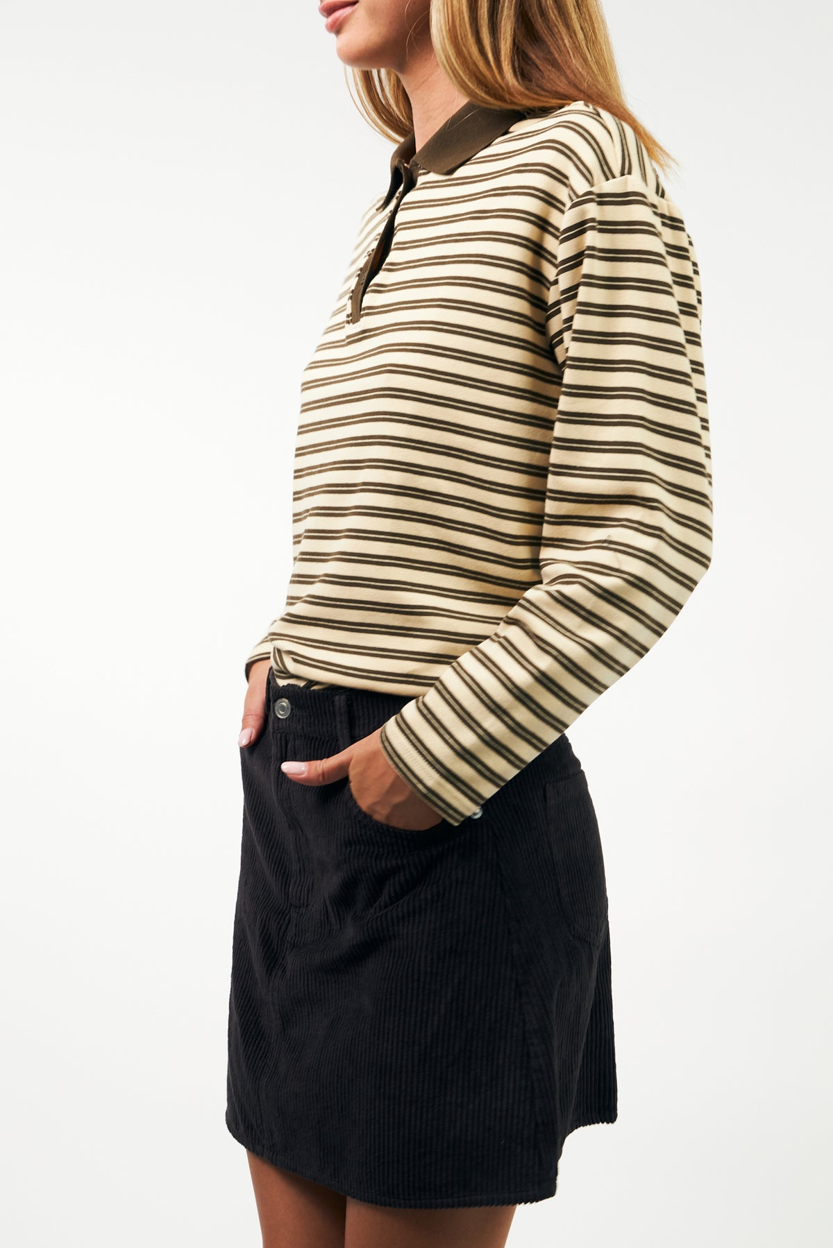 Lollys Laundry MobyLL Polo T-Shirt Sweatshirt Mørkebrun