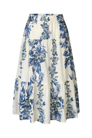 Lollys Laundry MorningLL Midi Nederdel Skirt Blå