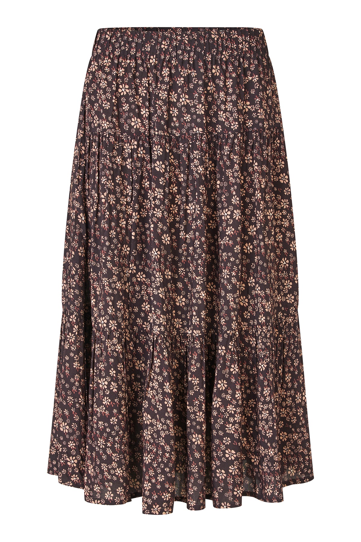 Lollys Laundry MorningLL Midi Nederdel Skirt Mørkebrun