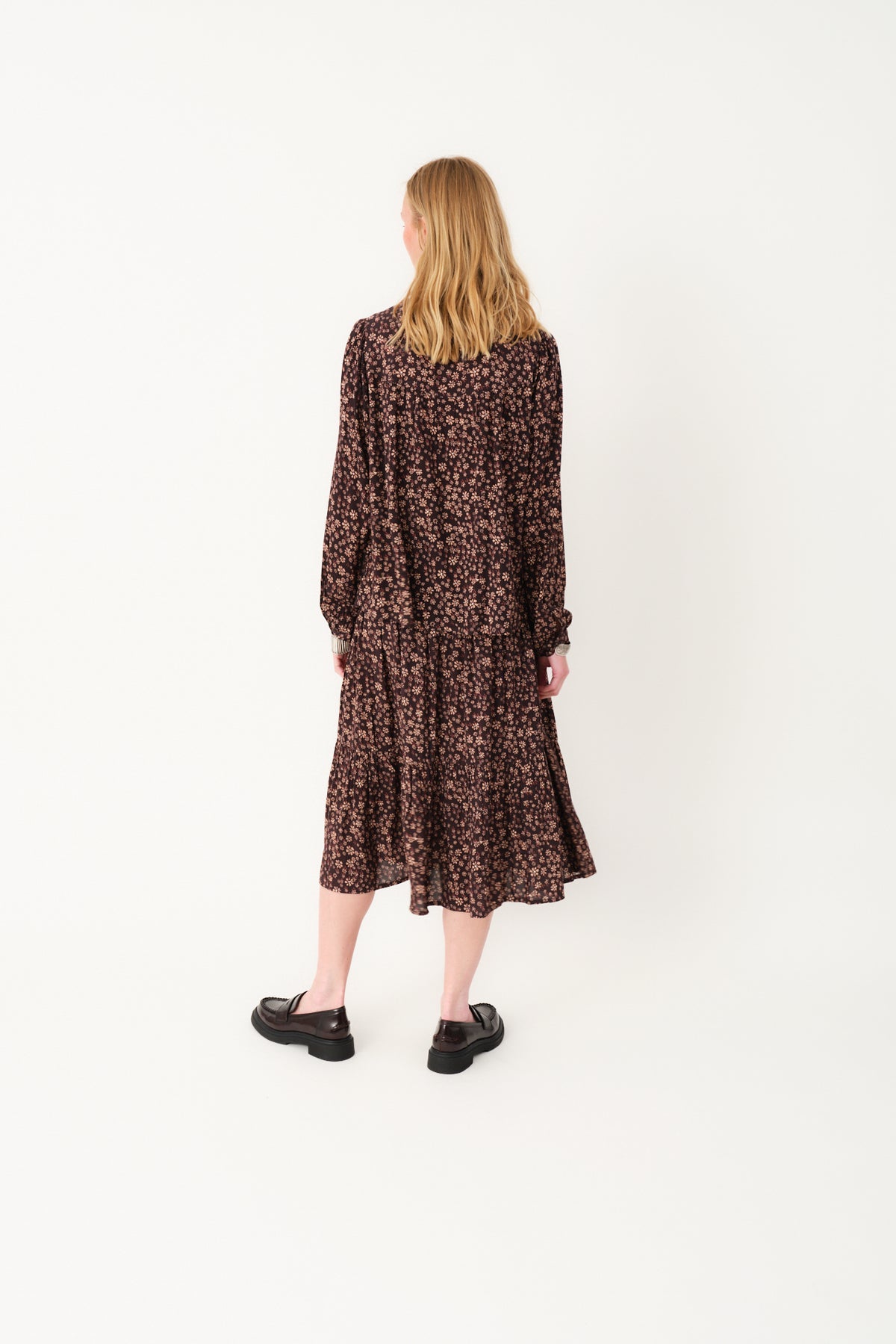 Lollys Laundry MorningLL Midi Nederdel Skirt Mørkebrun