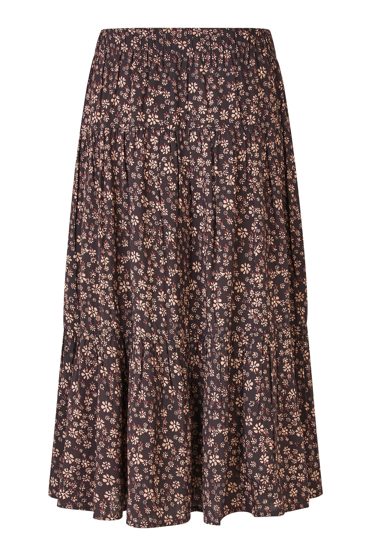 Lollys Laundry MorningLL Midi Nederdel Skirt Mørkebrun