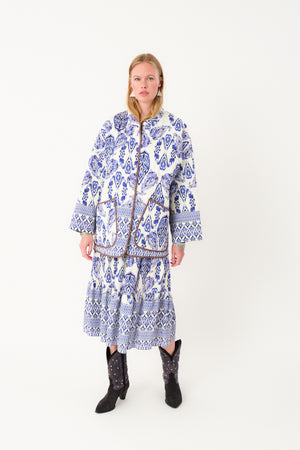 Lollys Laundry MorningLL Midi Nederdel Skirt 20 Blue