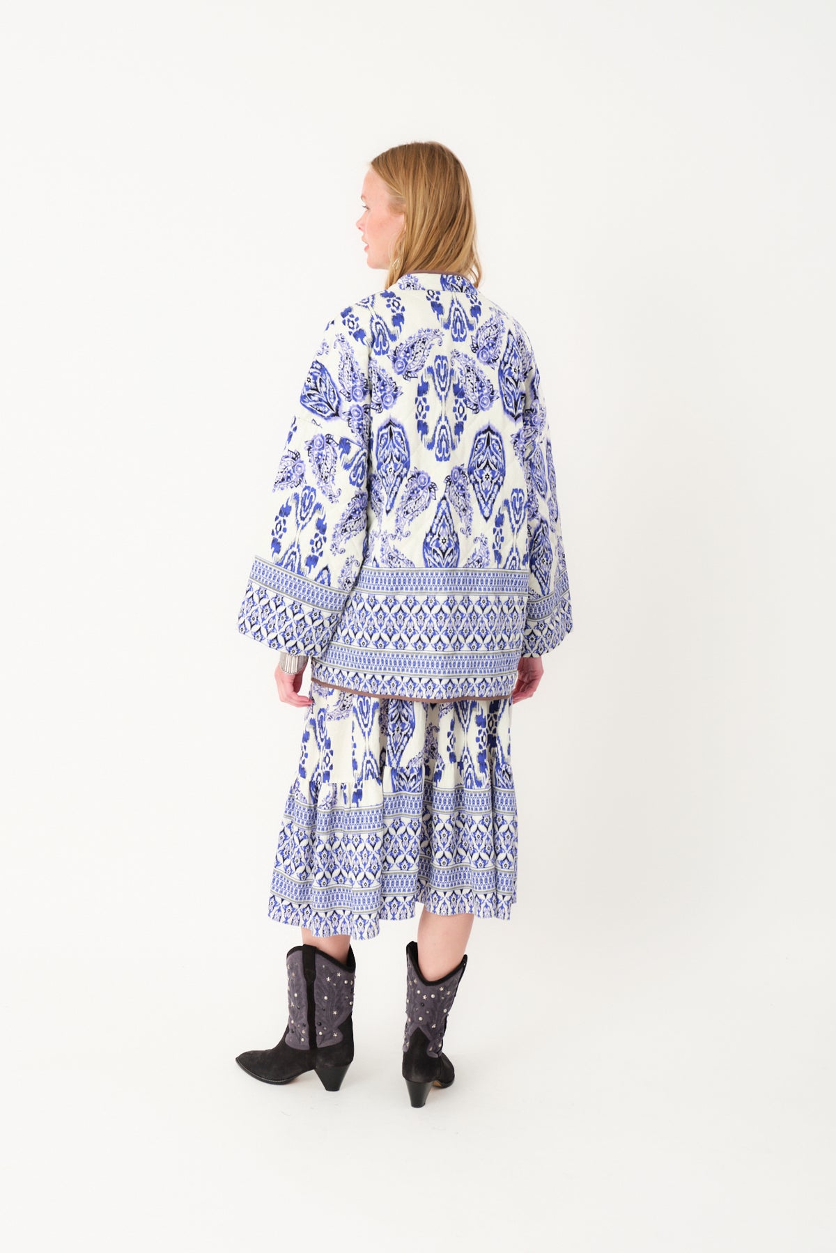 Lollys Laundry MorningLL Midi Nederdel Skirt Blå