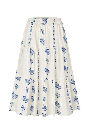 Lollys Laundry MorningLL Midi Nederdel Skirt Creme