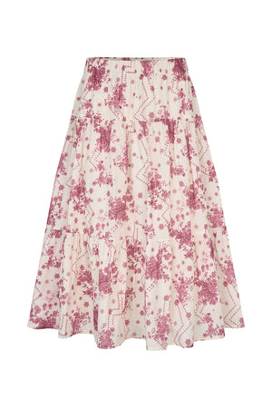 Lollys Laundry MorningLL Midi Nederdel Skirt 74 74 Flower Print