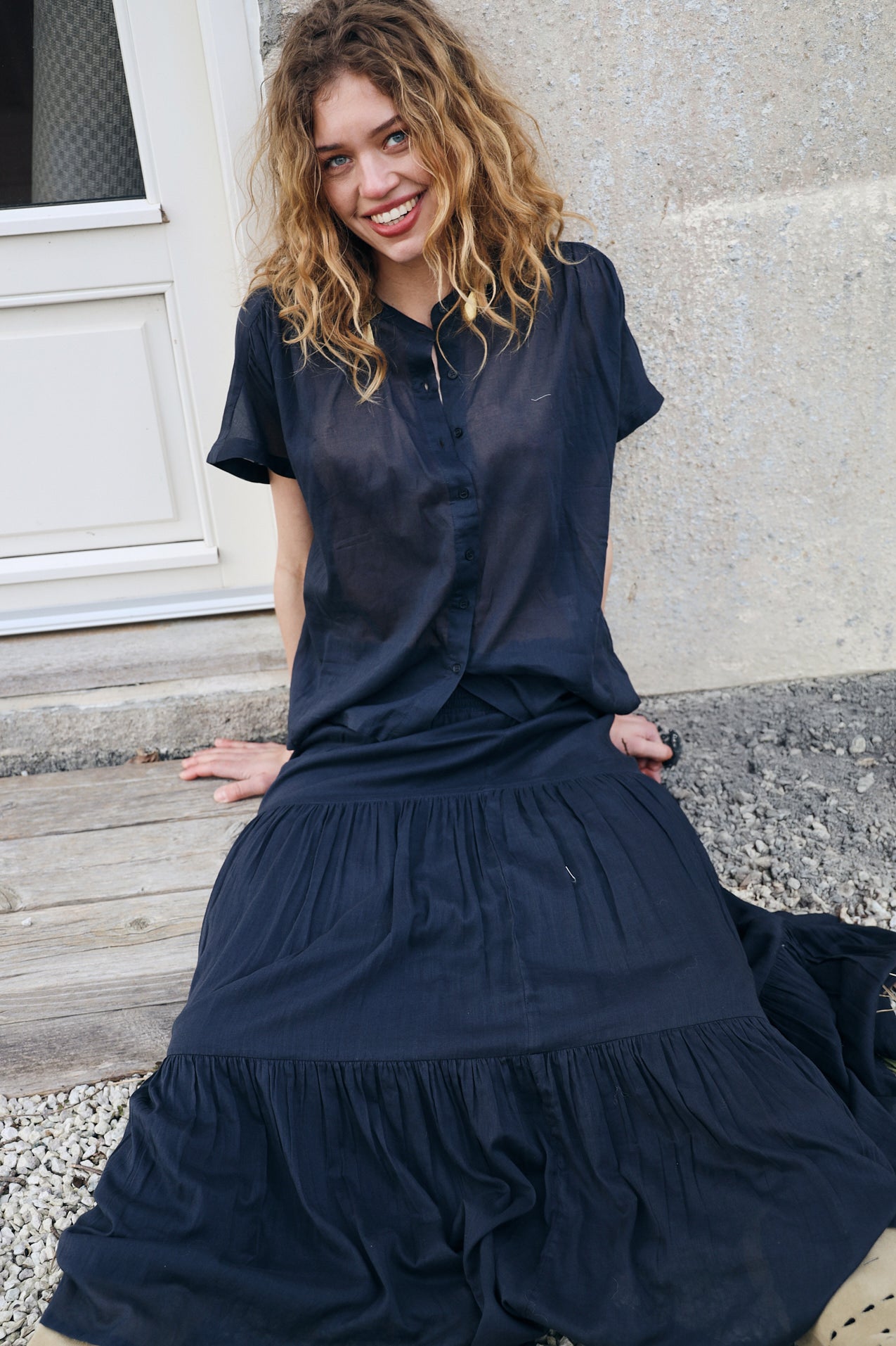 MyaLL Skjorte - Vasket sort