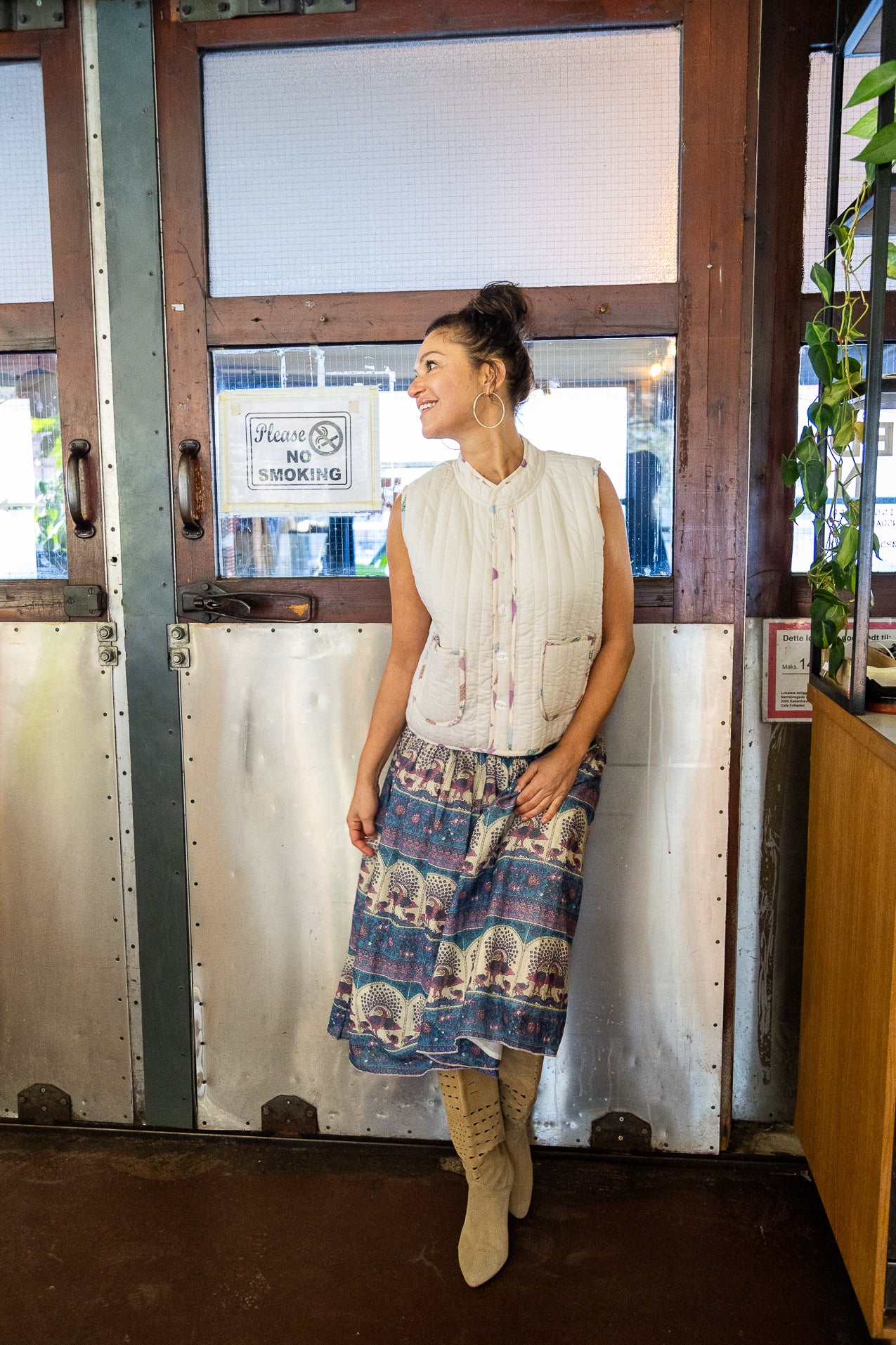 MyraLL Midi Nederdel - Blue