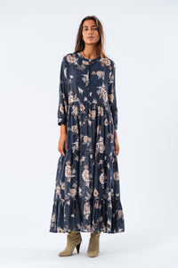 NeeLL Maxi Dress LS - Dark Blue