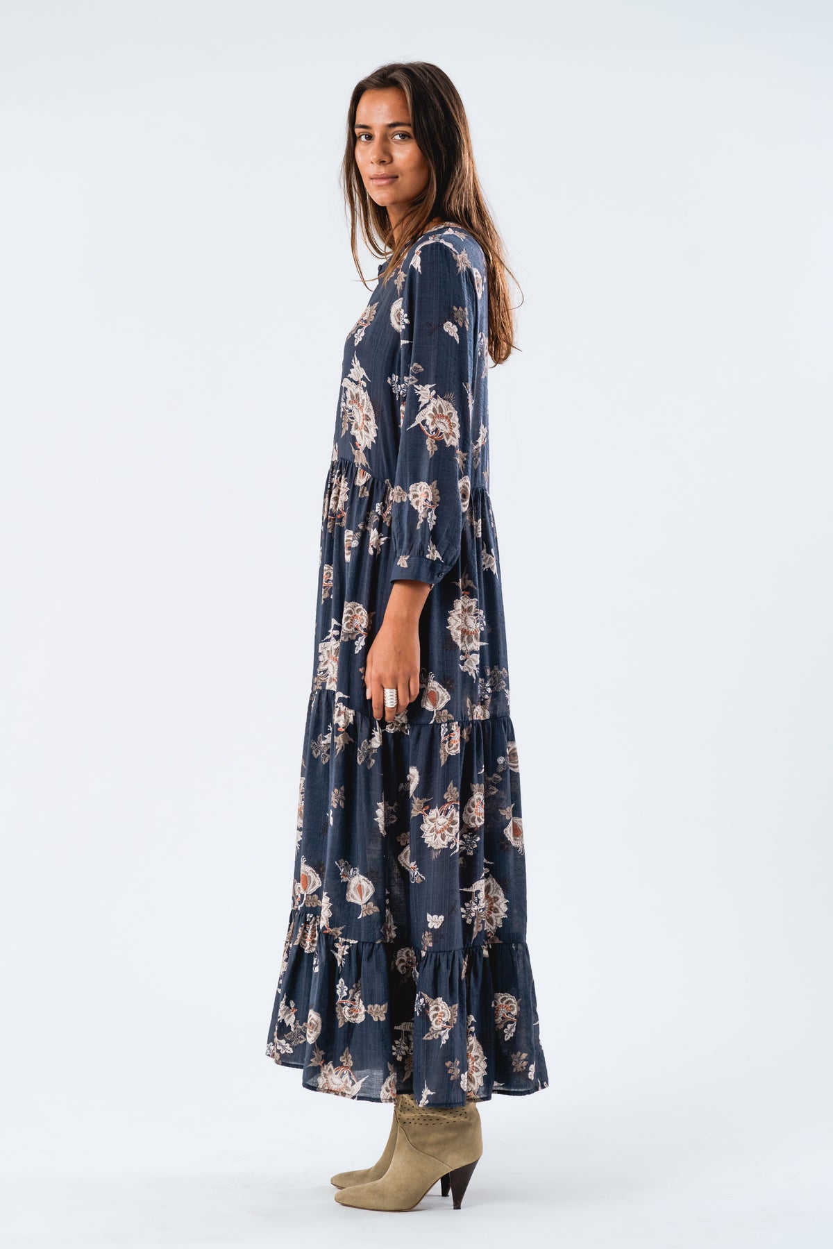 Lollys Laundry NeeLL Maxi Dress LS Dress Mørkeblå