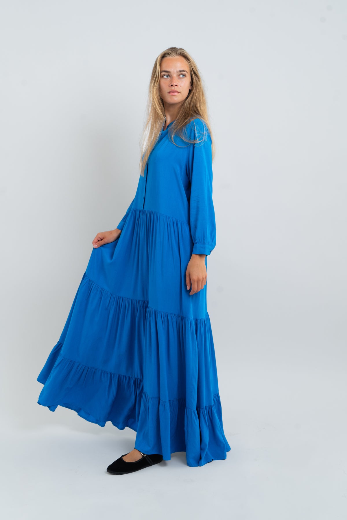 Lollys Laundry NeeLL Maxi Dress LS Dress Blå