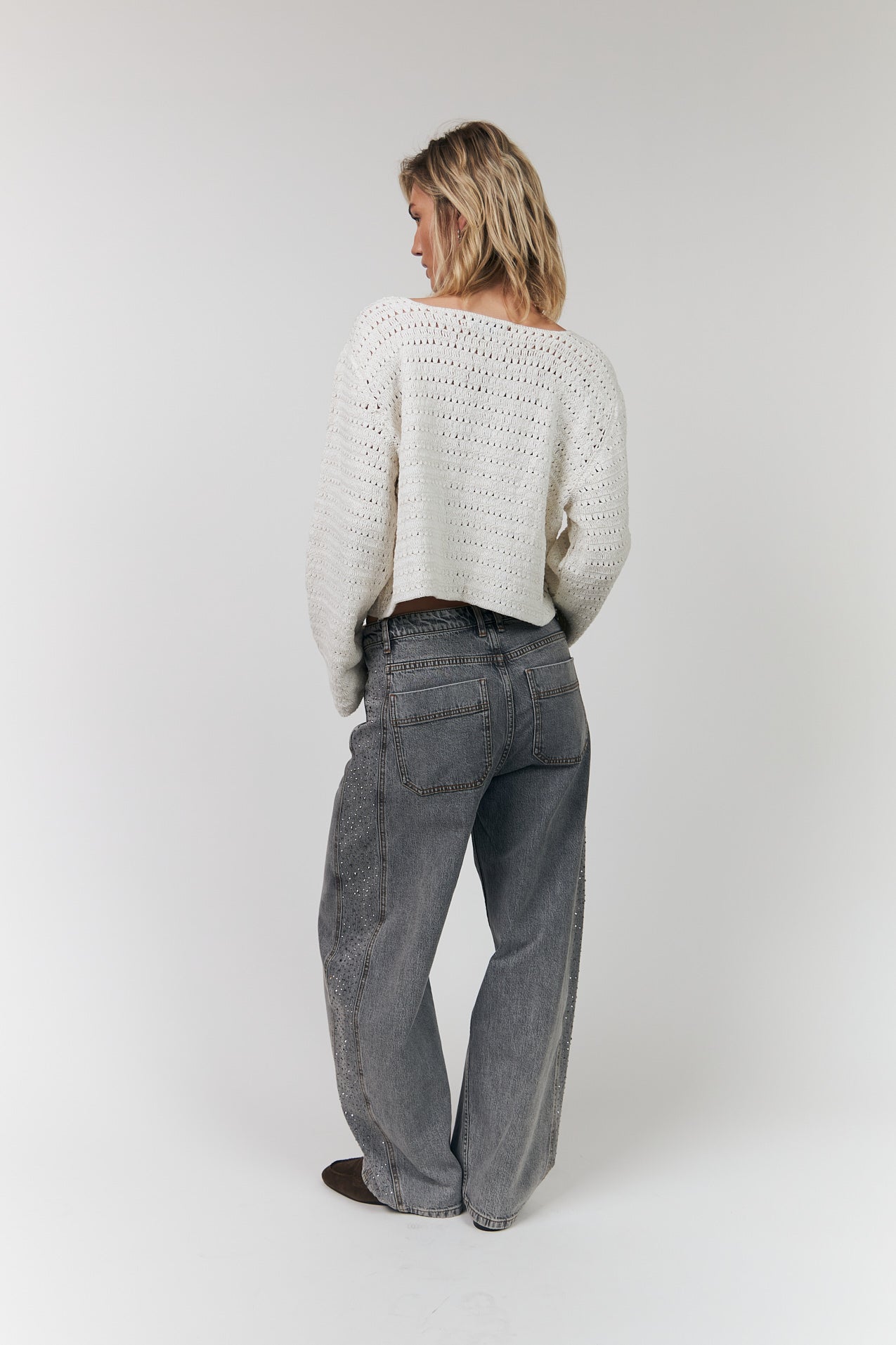 NoelleLL Striktrøje - Creme