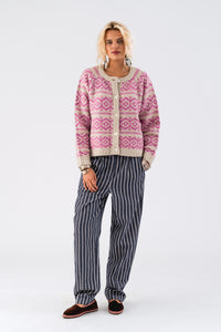 NovaLL Cardigan LS - Neon Pink