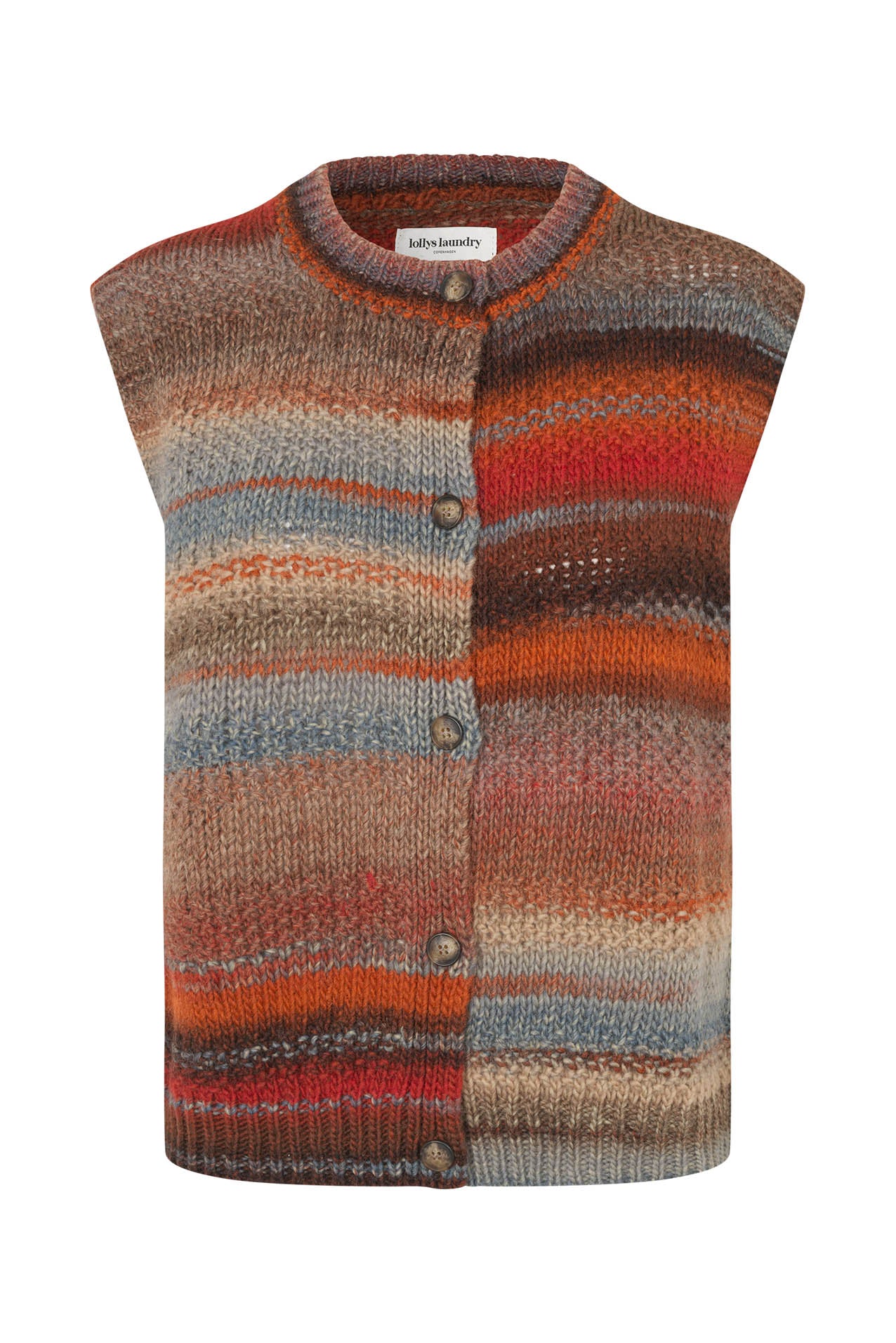 Lollys Laundry NynneLL Strikvest Vest Rustbrun