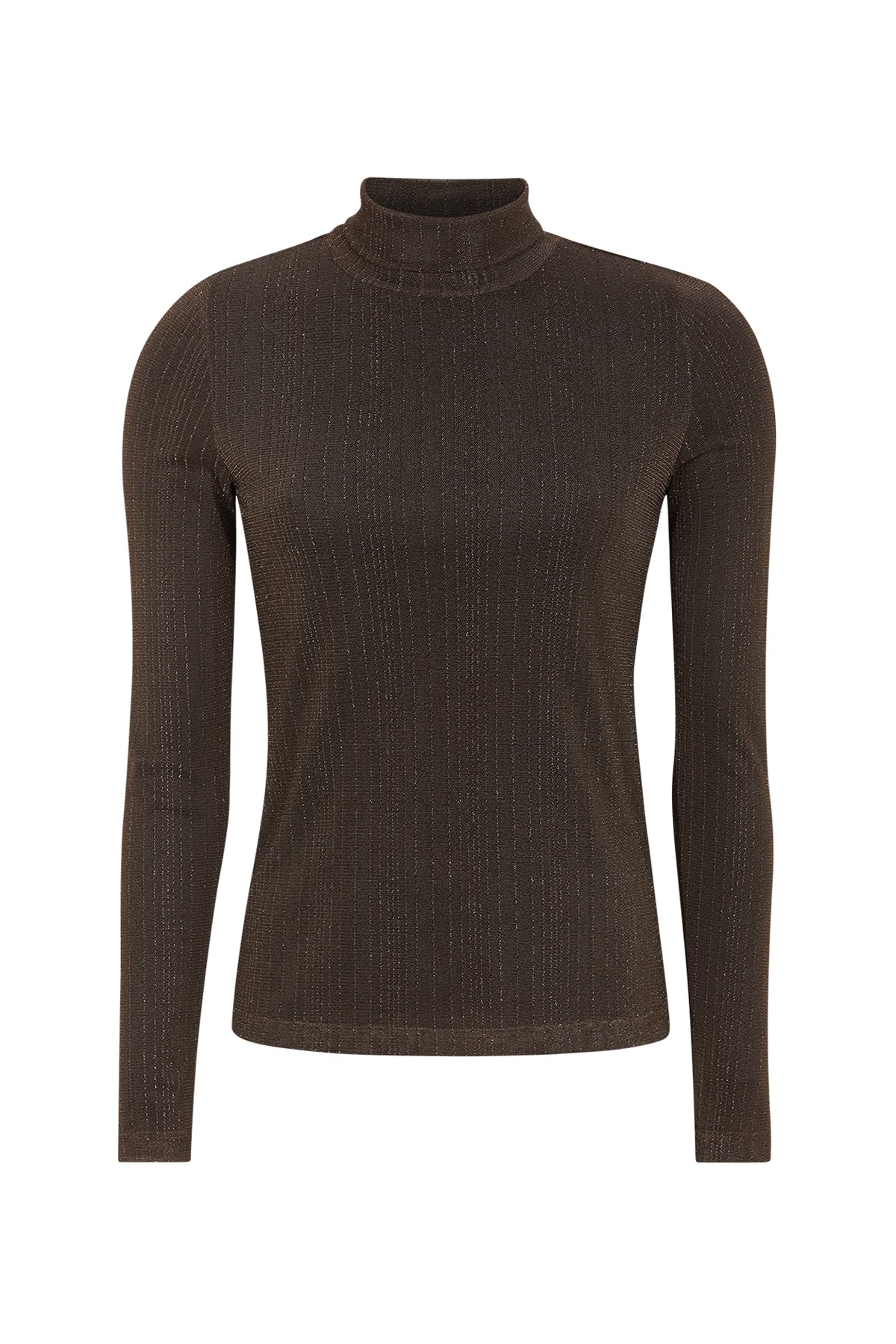 Lollys Laundry OrieLL Bluse høj hals Blouse Brun