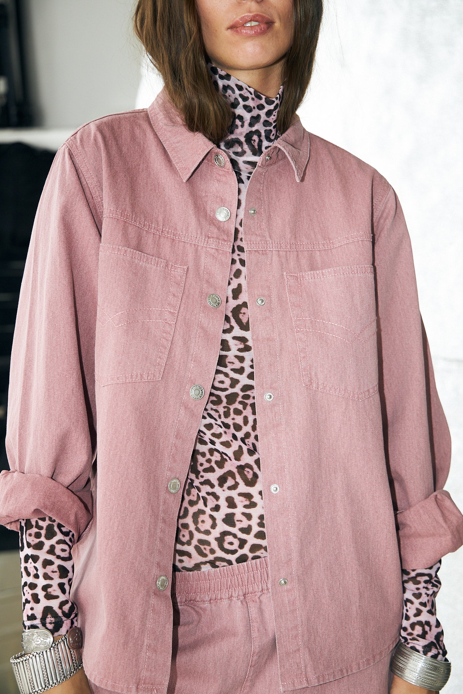 OrieLL Rullekrave Bluse - Pink
