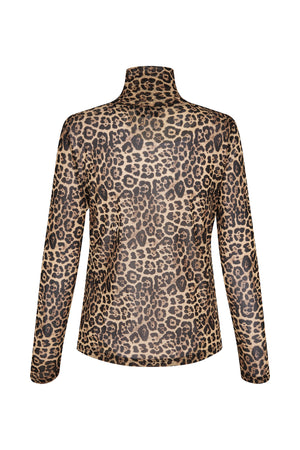 Lollys Laundry OrieLL Rullekrave Bluse Blouse Leopardprint