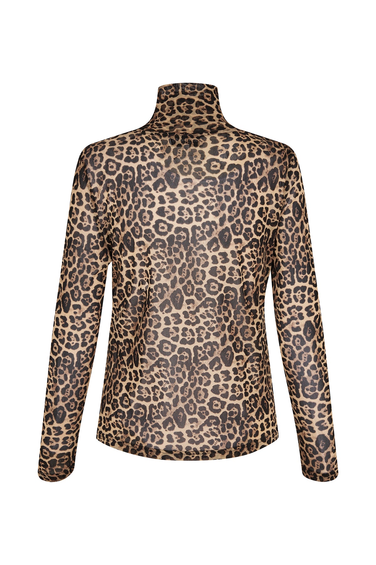 OrieLL Rullekrave Bluse - Leopardprint