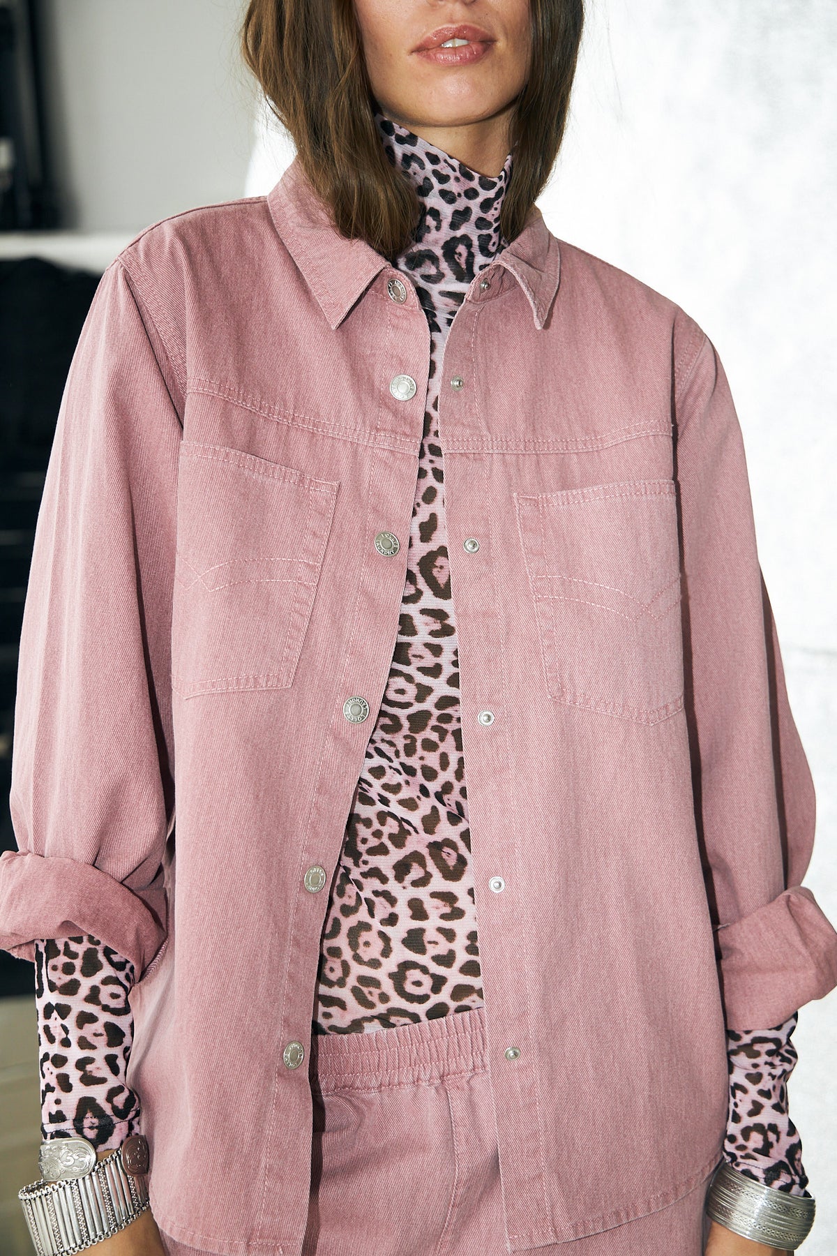 OrieLL Rullekrave Bluse - Pink
