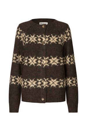 Lollys Laundry PadovaLL Cardigan Strik Cardigan Mørkebrun