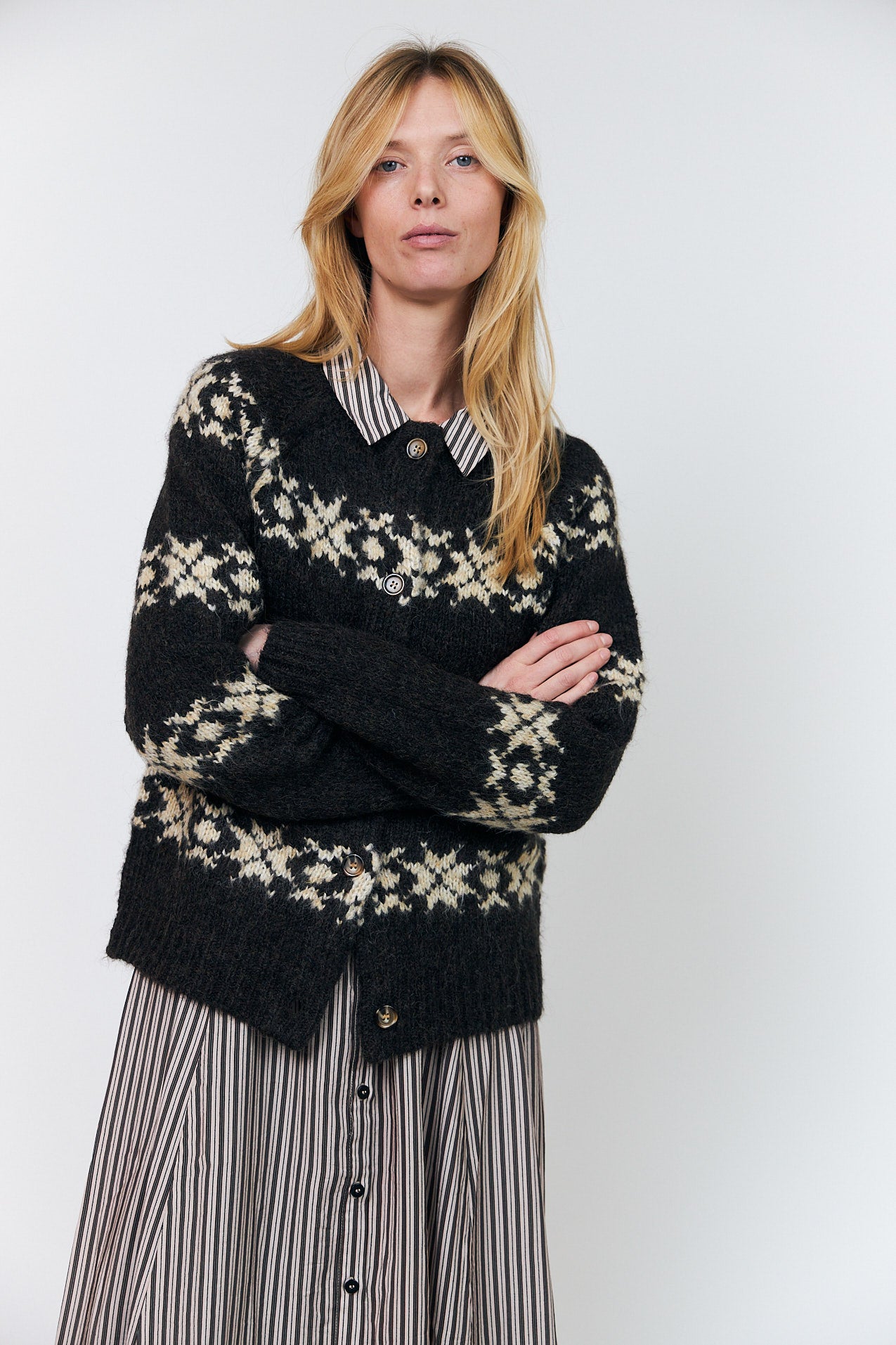 Lollys Laundry PadovaLL Cardigan Strik Cardigan Mørkebrun