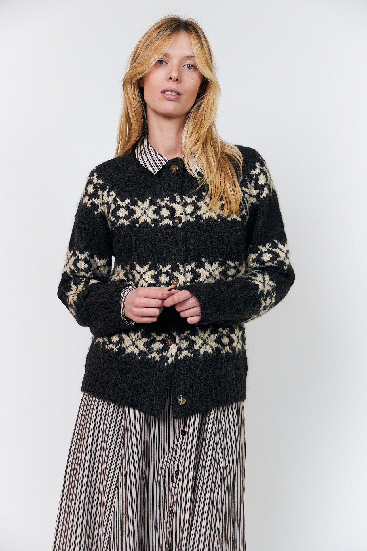Lollys Laundry PadovaLL Cardigan Strik Cardigan Mørkebrun