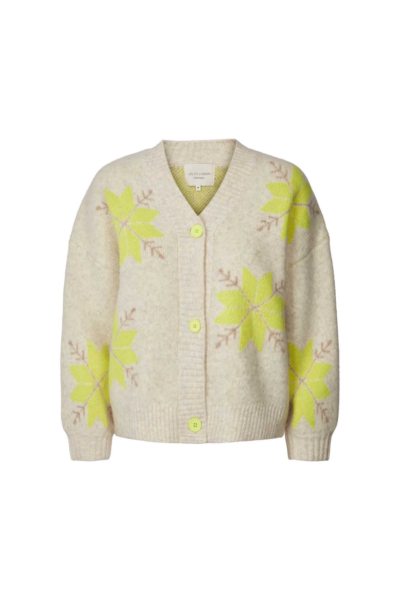 Lollys Laundry Paisley Cardigan Jumper 02 Creme