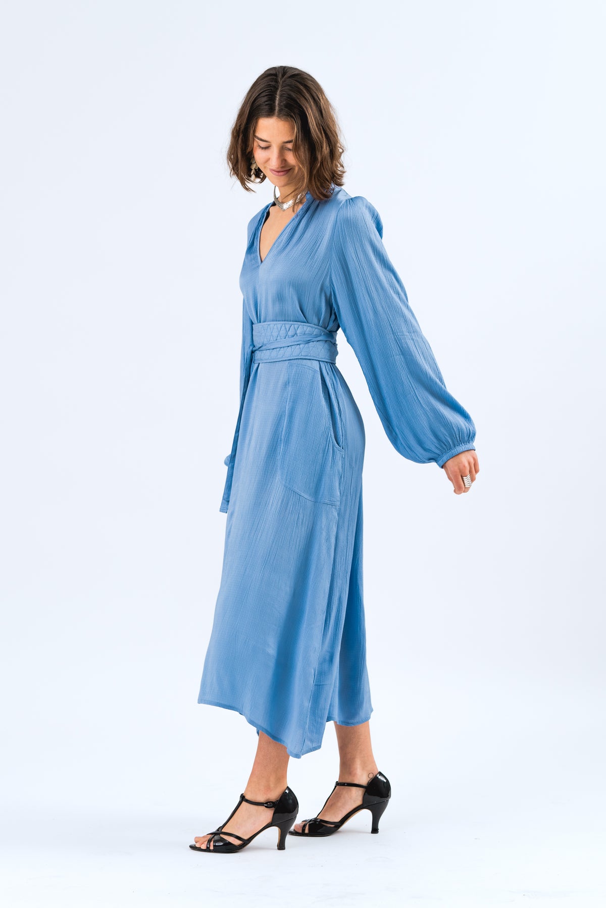 Lollys Laundry ParisLL Midi Kjole Dress Blå