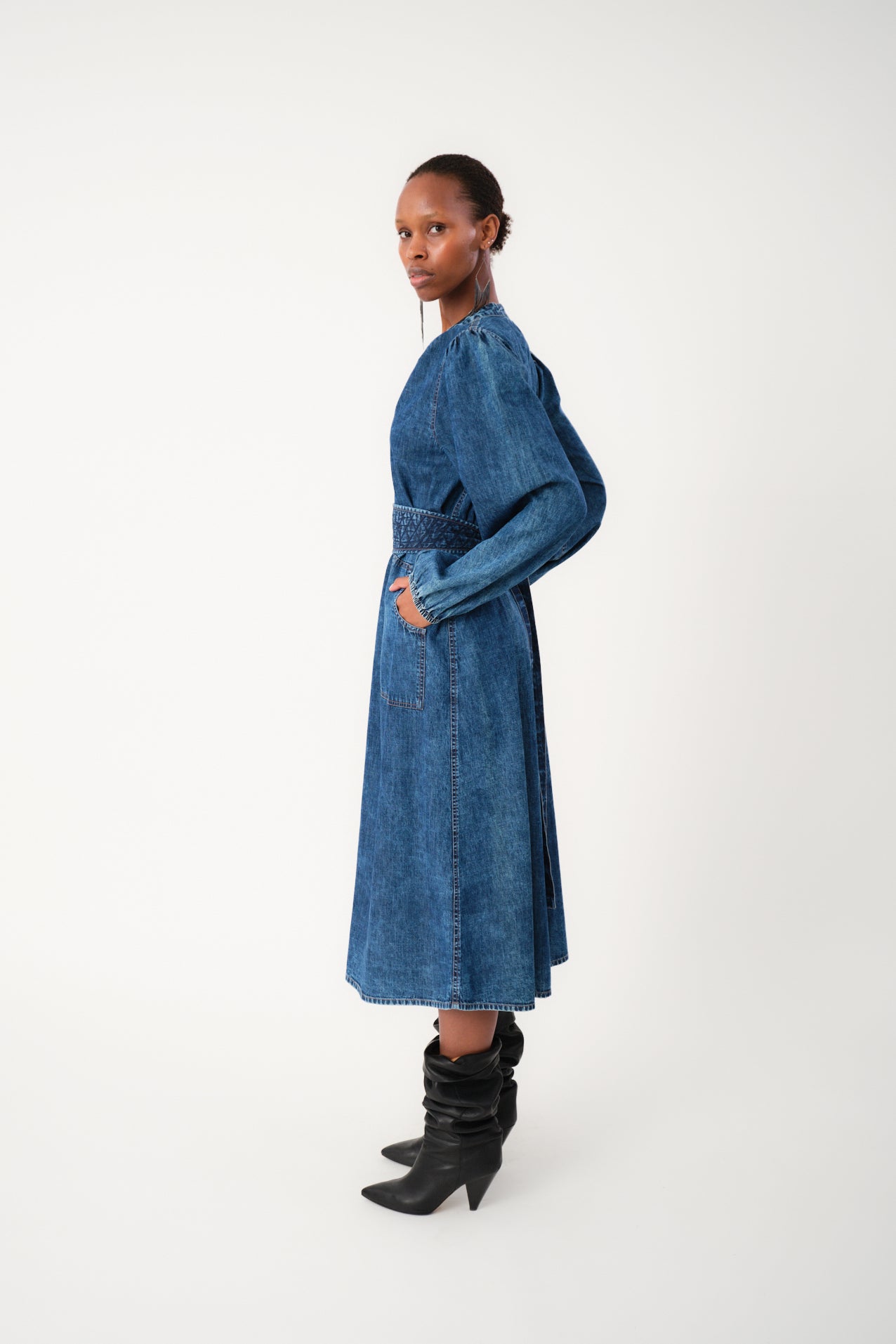 Lollys Laundry ParisLL Midi Kjole Dress 20 Blue
