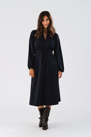 Lollys Laundry ParisLL Midi Kjole Dress 27 Dark Navy