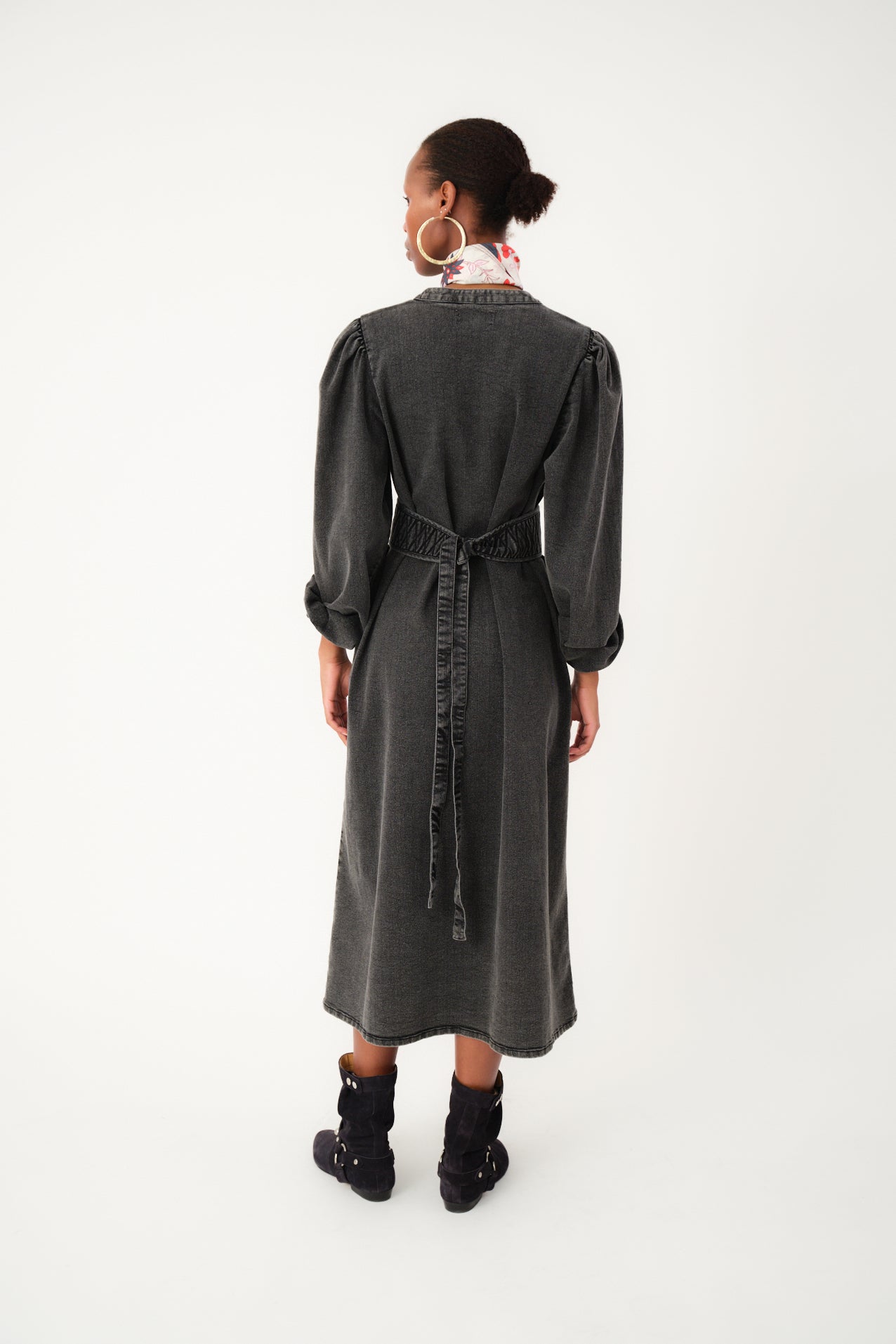 Lollys Laundry ParisLL Midi Kjole Dress 18 Washed Black