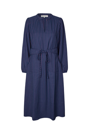 Lollys Laundry ParisLL Midi Kjole Dress Navy
