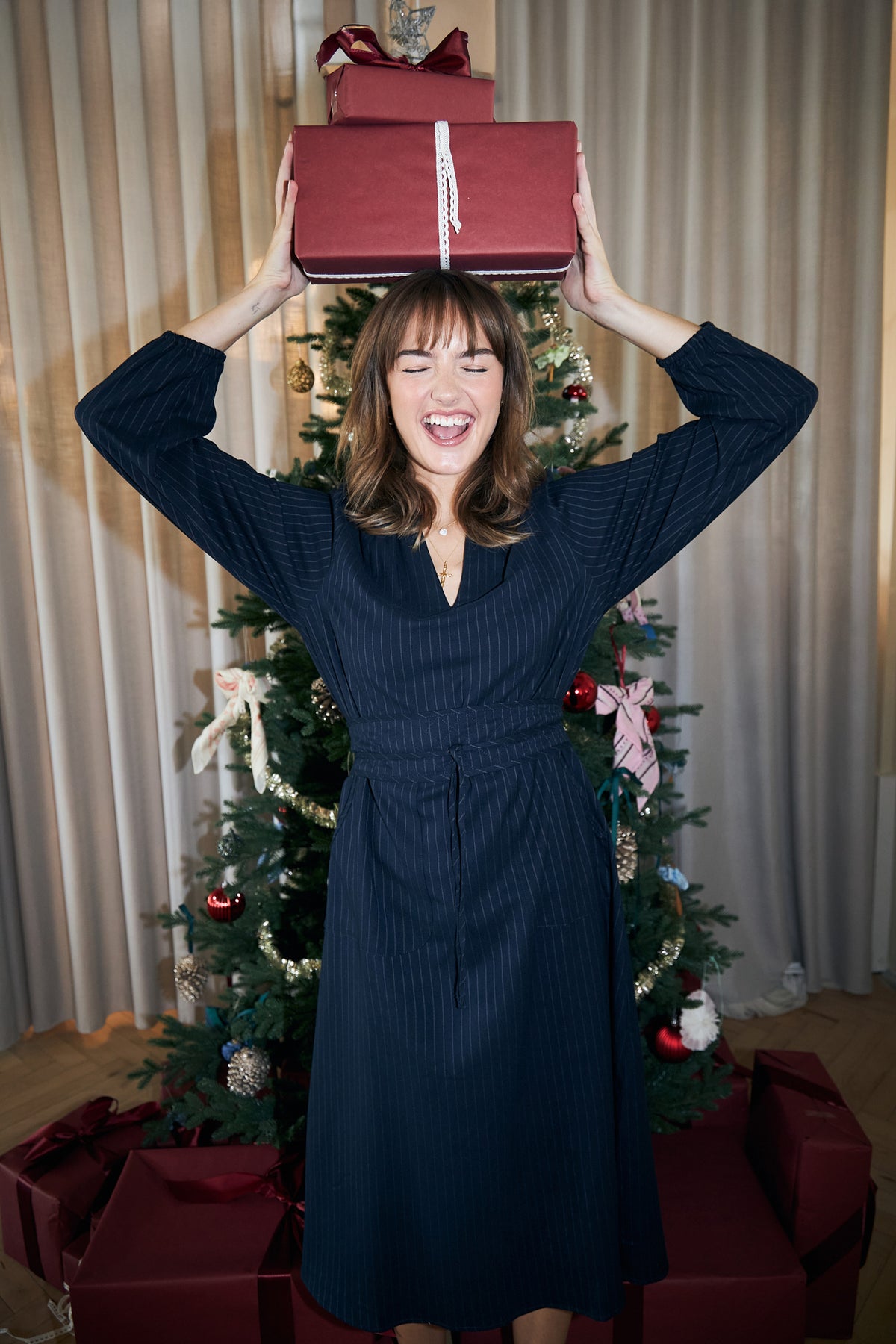 ParisLL Midi Kjole - Navy