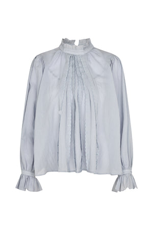 Lollys Laundry PresleyLL Bluse Shirt Dæmpet blå