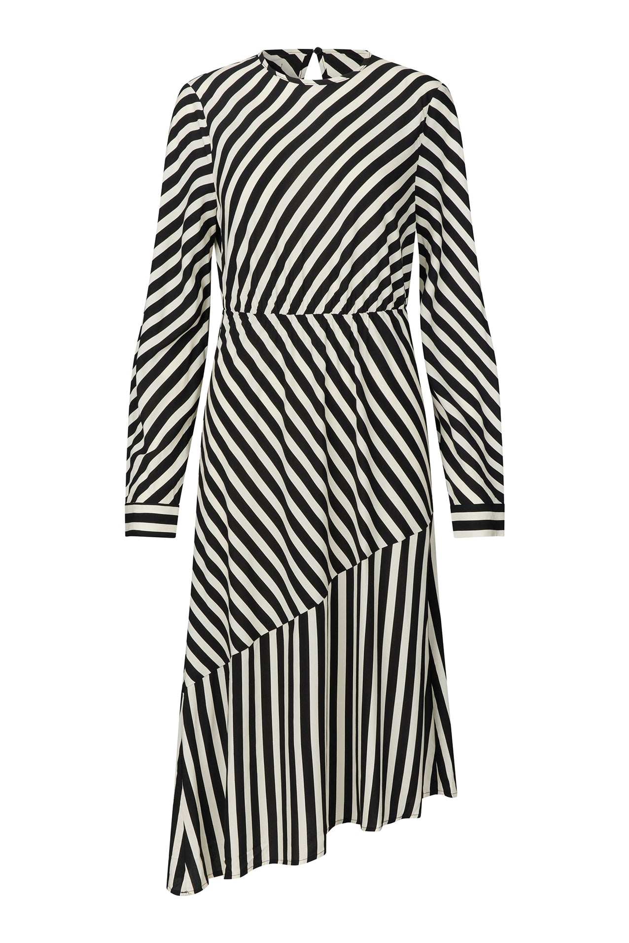 Lollys Laundry RigaLL Midi Dress LS Dress 80 Stripe
