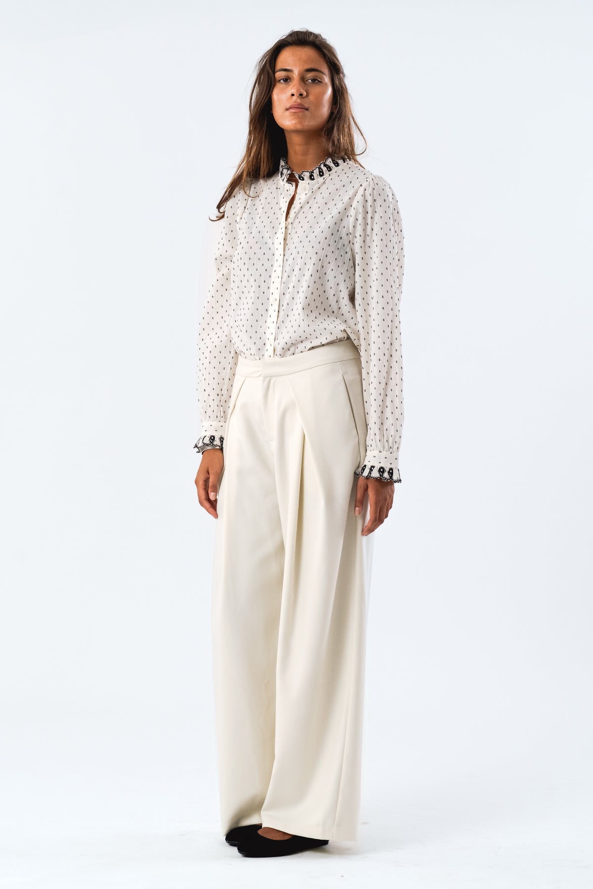 Lollys Laundry RiverLL Shirt LS Shirt Creme