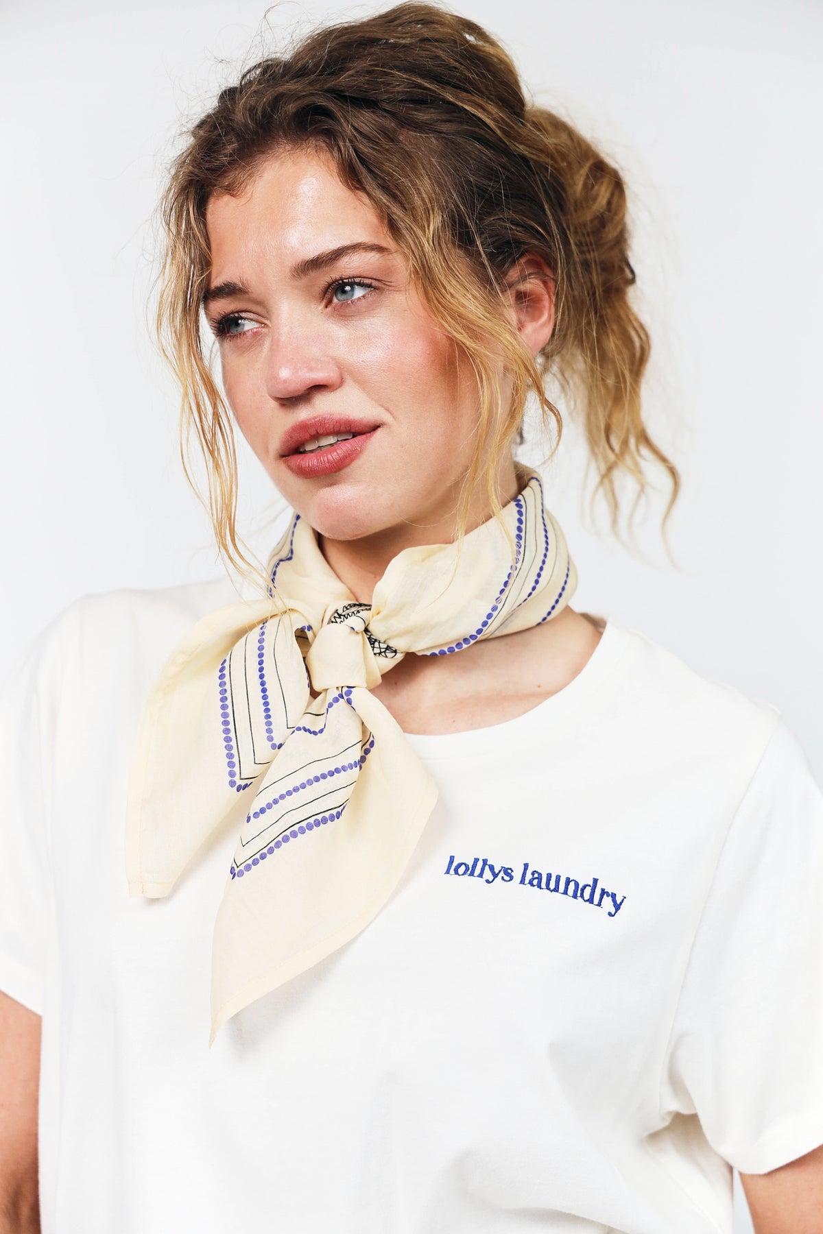 Lollys Laundry RoanLL Tørklæde Scarf Creme