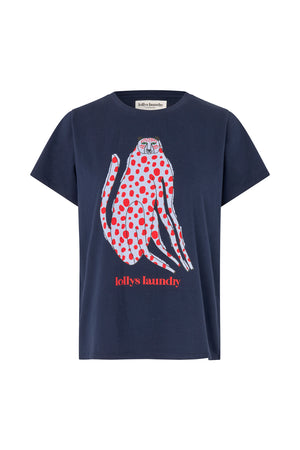 Lollys Laundry RomaLL T-Shirt Kat T-shirt Mørkeblå